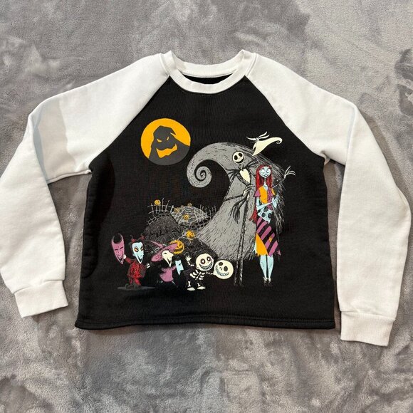 Disney Tim Burton's The Night Before Christmas Graphic Crewneck Kids Large - Picture 1 of 6